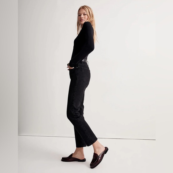 Madwell The Mid-Rise Perfect Vintage Jean-Clean Black Wash-Size 27 - Picture 2 of 12